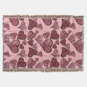Valentine's Day Hearts Throw Blanket
