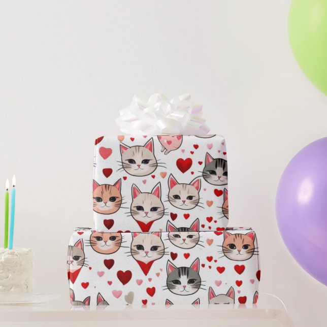 Valentine's day hearts Wrapping Paper (Party Gifts)