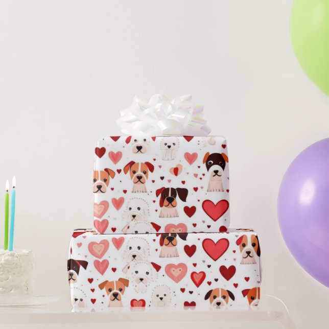 Valentine's day hearts Wrapping Paper (Party Gifts)