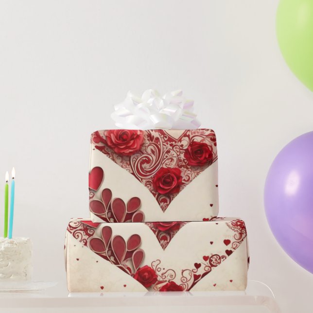 Valentine's day hearts  Wrapping Paper (Party Gifts)
