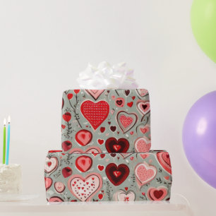 Valentine's day hearts Wrapping Paper