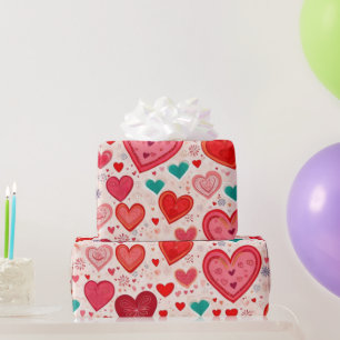 Valentine's day hearts Wrapping Paper