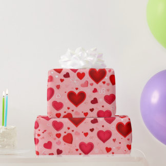 Valentine's day hearts Wrapping Paper