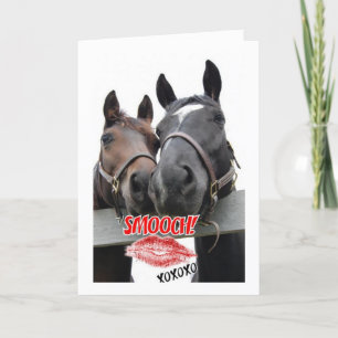 Valentine's Day Horses Holiday Card
