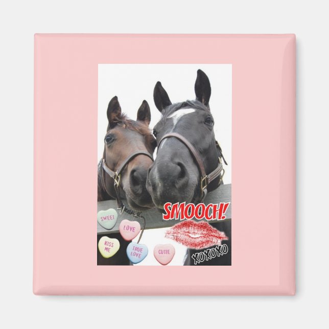 Valentine's Day Horses Magnet (Front)