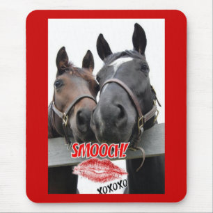 Valentine's Day Horses Mouse Pad