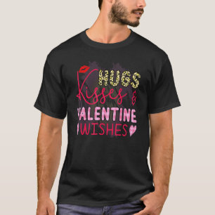 Valentines Day Hugs and Kisses XOXO Boys Girls Wom T-Shirt