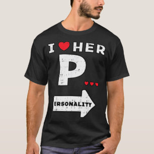 Valentines Day I Love Her Ity Matching Couple Men T-Shirt