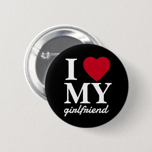 Valentines Day I Love My Girlfriend   Boyfriend 6 Cm Round Badge