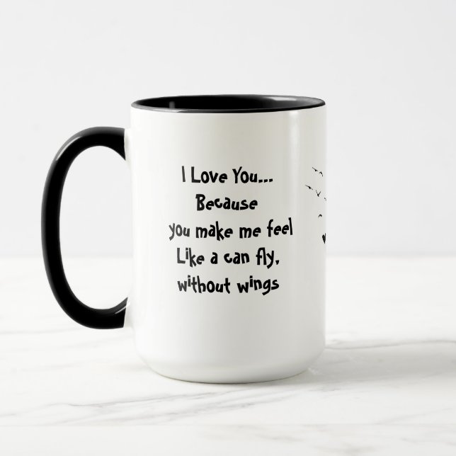 Valentine's Day, I love you Because Mug (Left)
