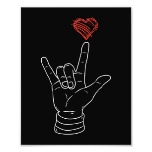 Valentines Day I Love You Hand Sign ASL Heart