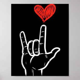Valentines Day I Love You Hand Sign Asl Heart Wome