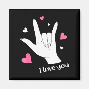 Valentines Day I Love You Hand Sign Language Asl H Magnet