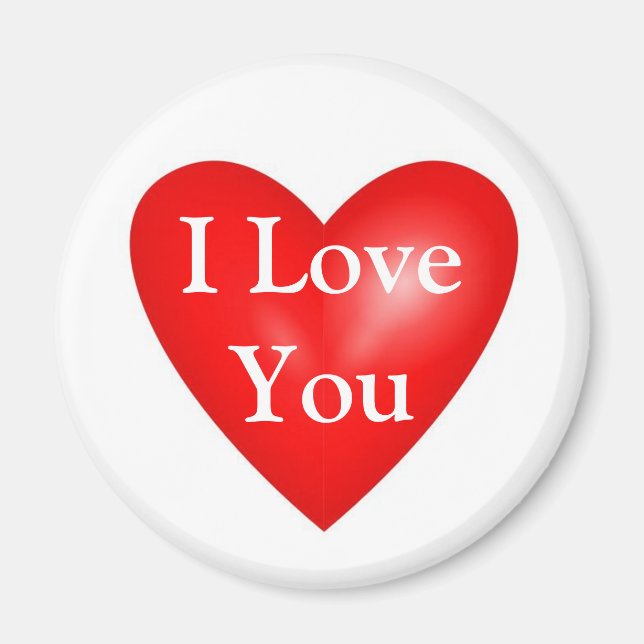 Valentine's Day I Love You Magnet (Front)