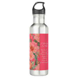 Valentines Day, I Love You So Much, Love Poem,  710 Ml Water Bottle