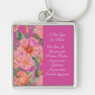 Valentines Day, I Love You So Much, Love Poem Keyc Key Ring