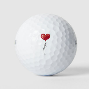 Valentines Day I love You Typography Golf Balls