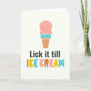 Valentine's Day Ice Cream Joke Funny Holiday Card