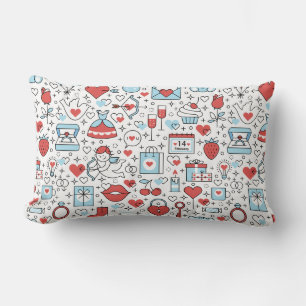 Valentine's Day Icons throw pillows