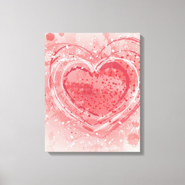 Valentine's Day Illustration Canvas Print (Front)