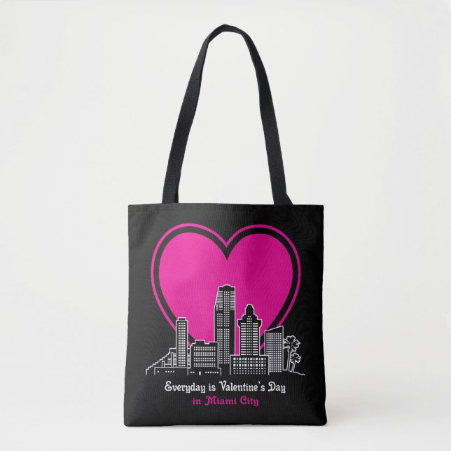 Valentine's Day in Miami City Tote Bag (Front)