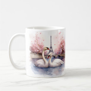 Valentine's Day in Paris - Couple of swans - Mug