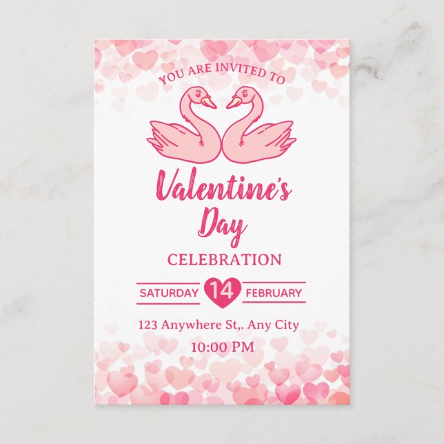  Valentine's Day Invitation Card (Front)