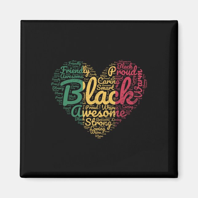 Valentines Day Juneteenth Black History Month Prou Magnet (Front)