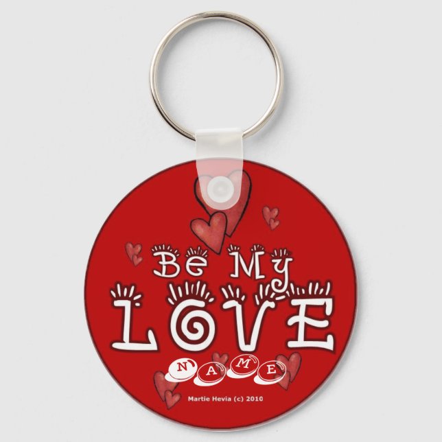 Valentine's Day Keychain (1a) - Personalise (Front)