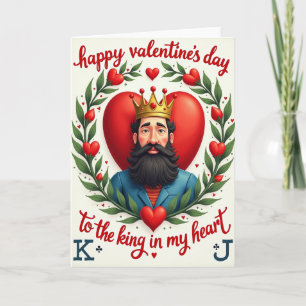 Valentines Day King Of Hearts Card