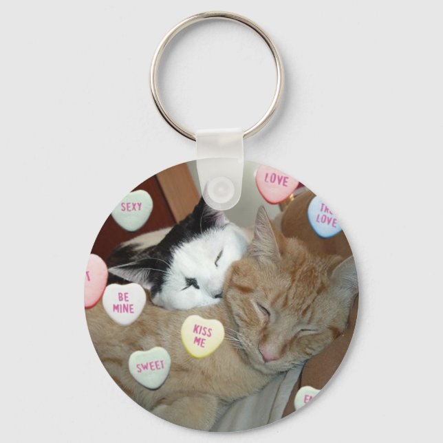 Valentine's Day Kittens Key Ring (Front)