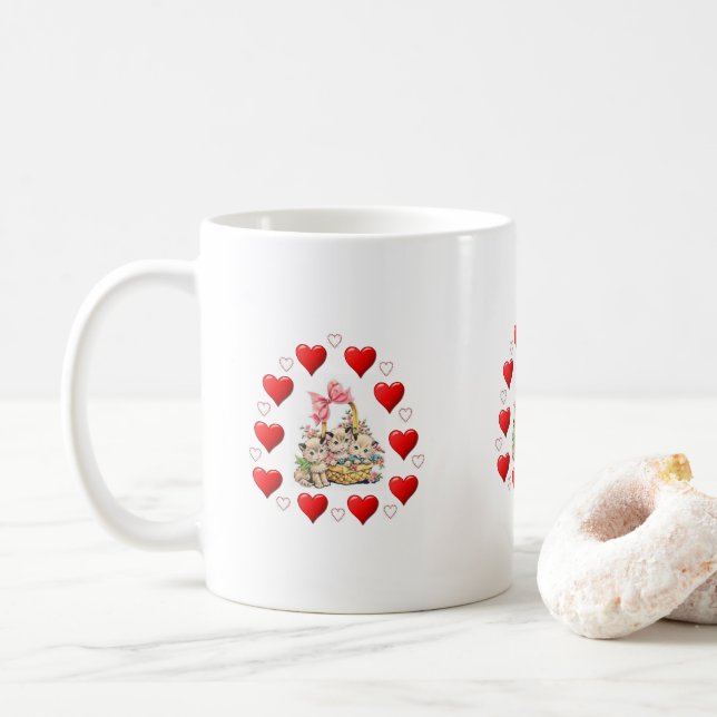 Valentine's Day Kittens Mugs (With Donut)