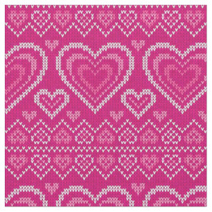 Valentine's Day Knitted Pattern 2 Fabric