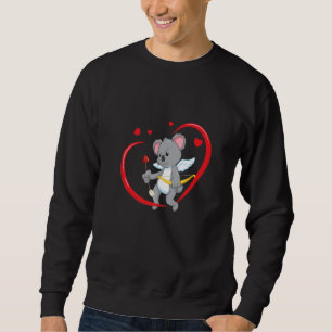 Valentines Day Koala Bear with Heart Arrow Cupid K Sweatshirt