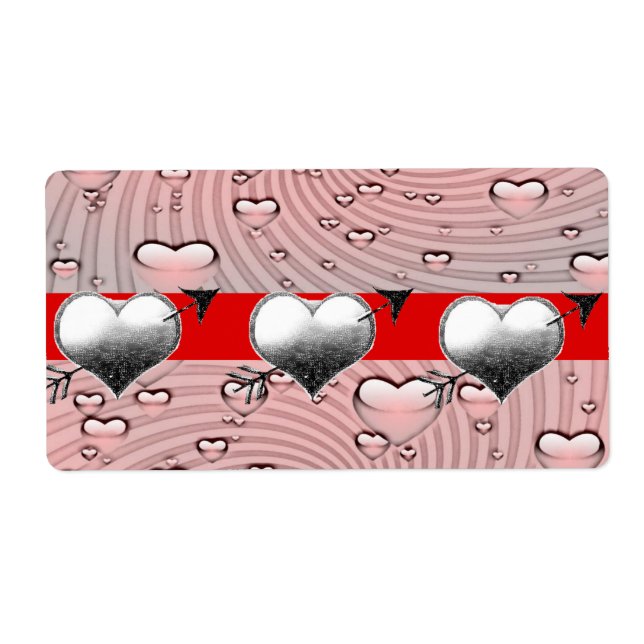 Valentine's Day Labels Heart (Front)
