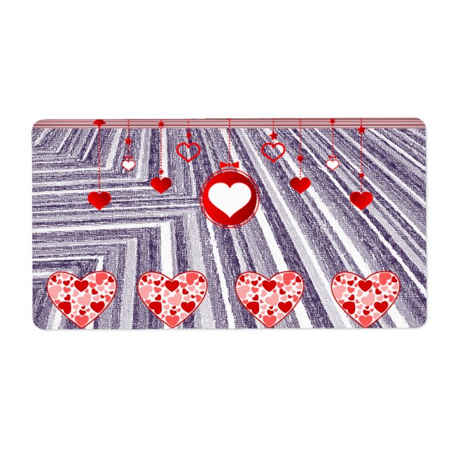 Valentine's Day Labels Heart (Front)