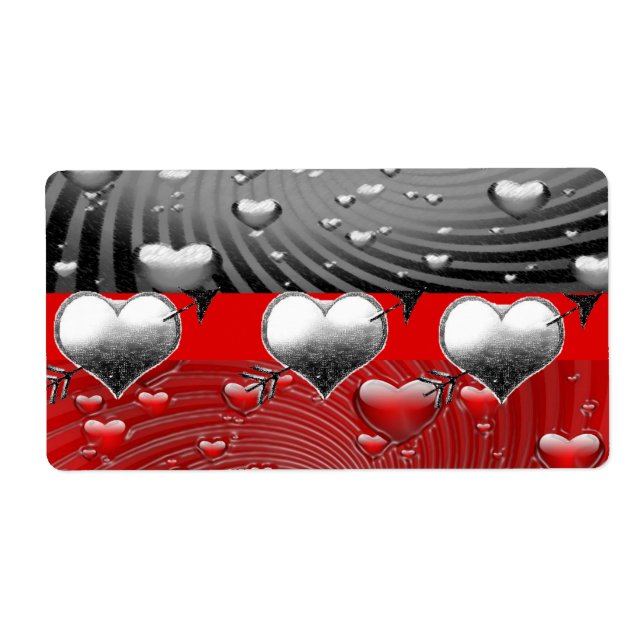 Valentine's Day Labels Heart (Front)