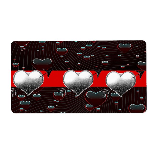 Valentine's Day Labels Heart (Front)