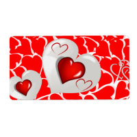 Valentine's Day Labels Heart
