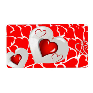 Valentine's Day Labels Heart