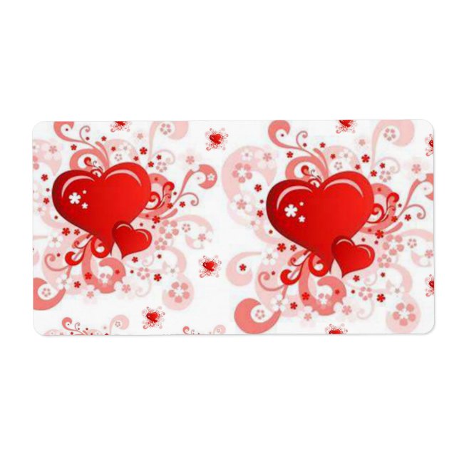 Valentine's Day Labels Hearts (Front)