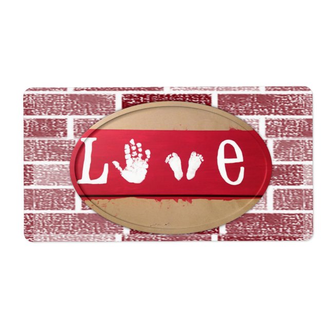 Valentine's Day Labels Love (Front)