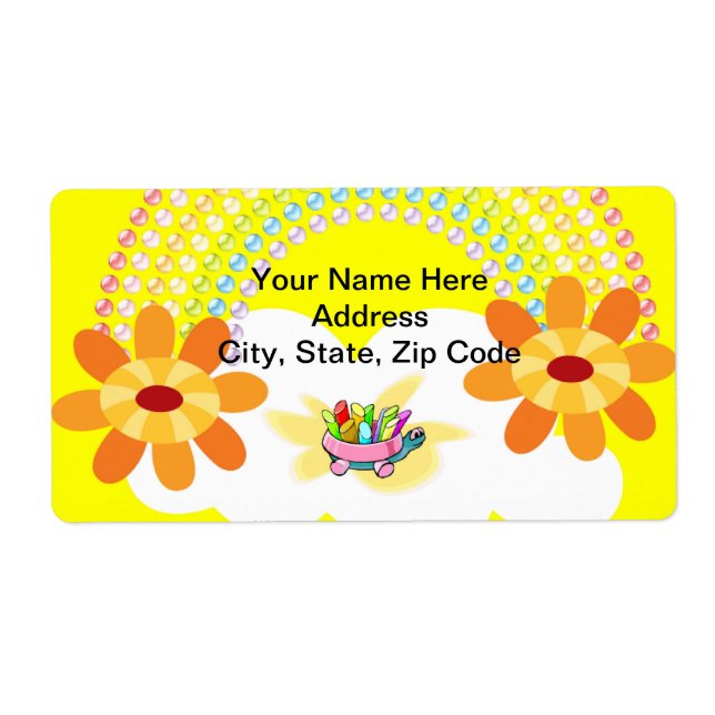 Valentine's Day Labels Rainbow  (Front)