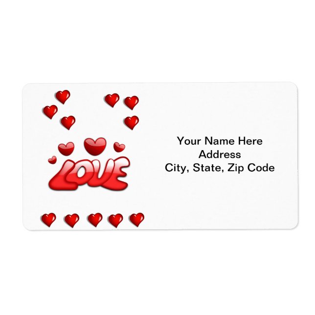 Valentine's Day Labels Vintage (Front)