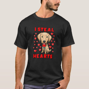 Valentines Day Labrador I Steal Hearts Vday Dog T-Shirt
