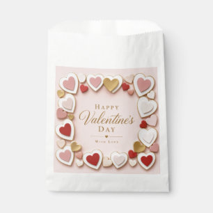 Valentines Day Layered Heart Frame Border Favour Bags