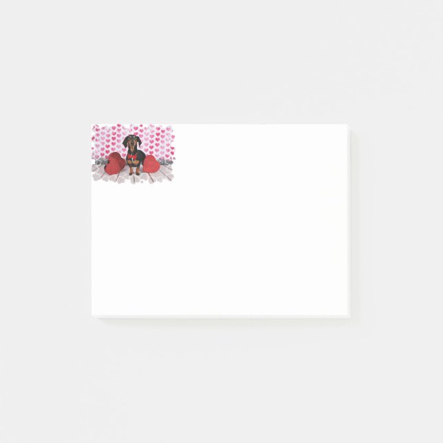 Valentine's Day - Leikos - Dachshund Post-it Notes (Front)