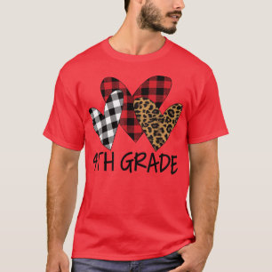 valentines day leopard 4th grade teacher Buffalo P T-Shirt