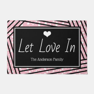 Valentine's Day Let Love In   Personalised Doormat