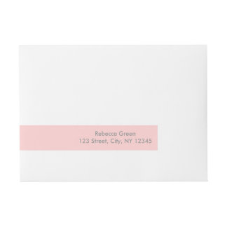 valentine's day LOVE blush pink dusty rose Wraparound Address Label